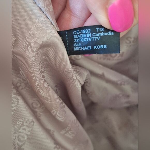 MICHAEL KORS Large Carryall Flowers Tote Jet Set Travel Saffiano Leather - Picture 9 of 13